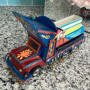 Handmade wooden truck art